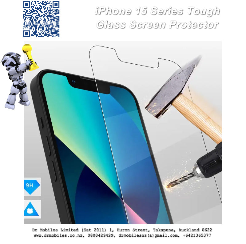 Apple iPhone 15, 15 Plus, 15 Pro,15 Pro Max Tempered Glass