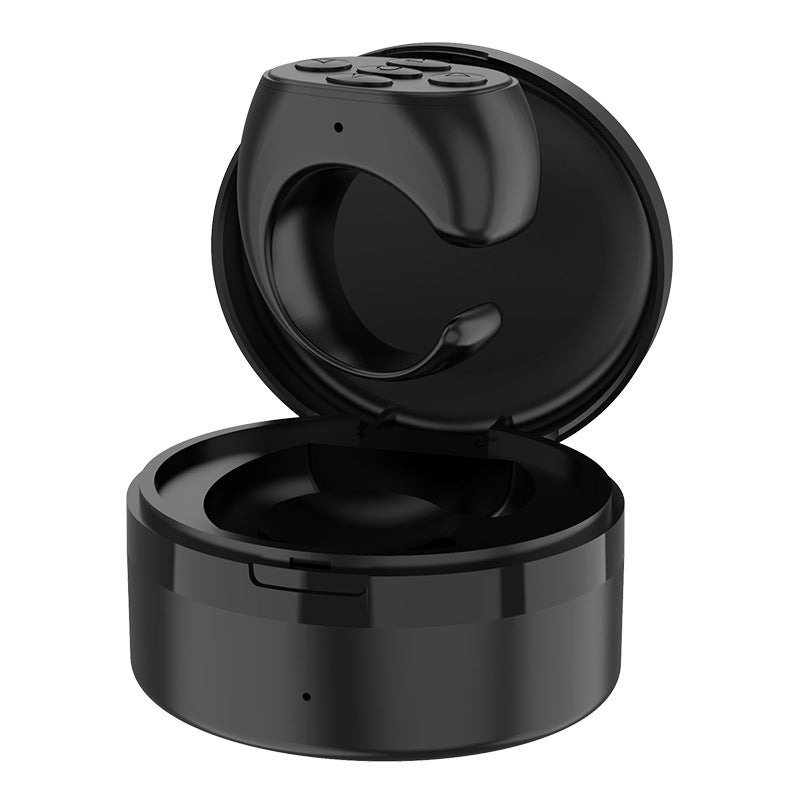 Bluetooth Remote Control Cellphone Smart Finger Ring Short Video remote Control with Charging Case(Black) For Tiktok JX-05S 5-button