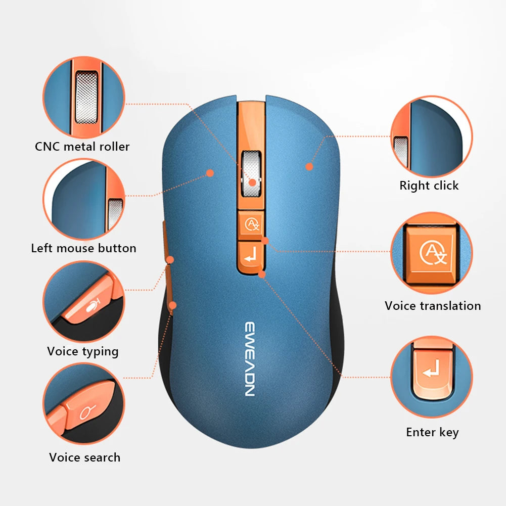 AI Bluetooth Smart Voice Wireless Mouse for Multi-language Translation Aioffice V8