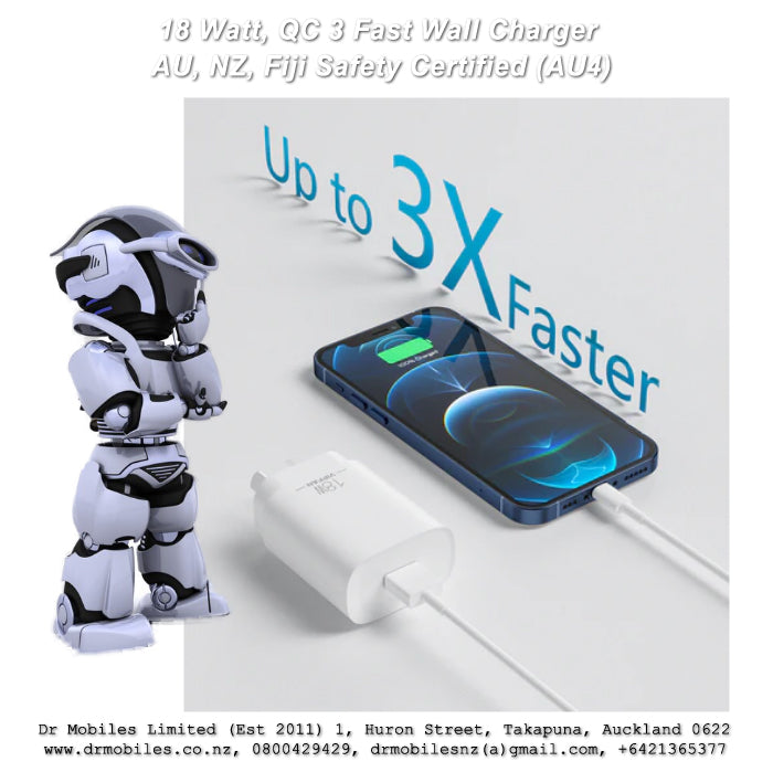 18 Watt, QC3 Fast Wall Charger for Phones - AU4, VipFan