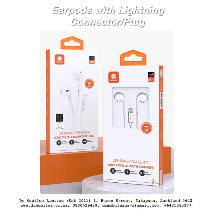 iPhone  In-Ear HIFI Stereo Bluetooth Lightning Wired Earphones M13