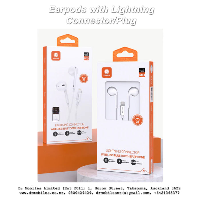 iPhone In-Ear HIFI Stereo Bluetooth Lightning Wired Earphones M13