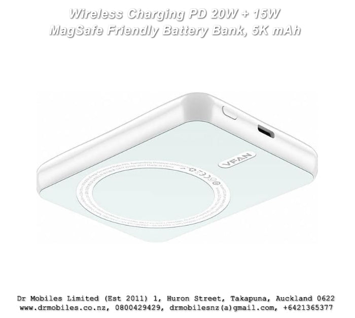 5,000 mAh Wiress Charging battery bank, PD 20W + 15W, MagSafe Vipfan F12