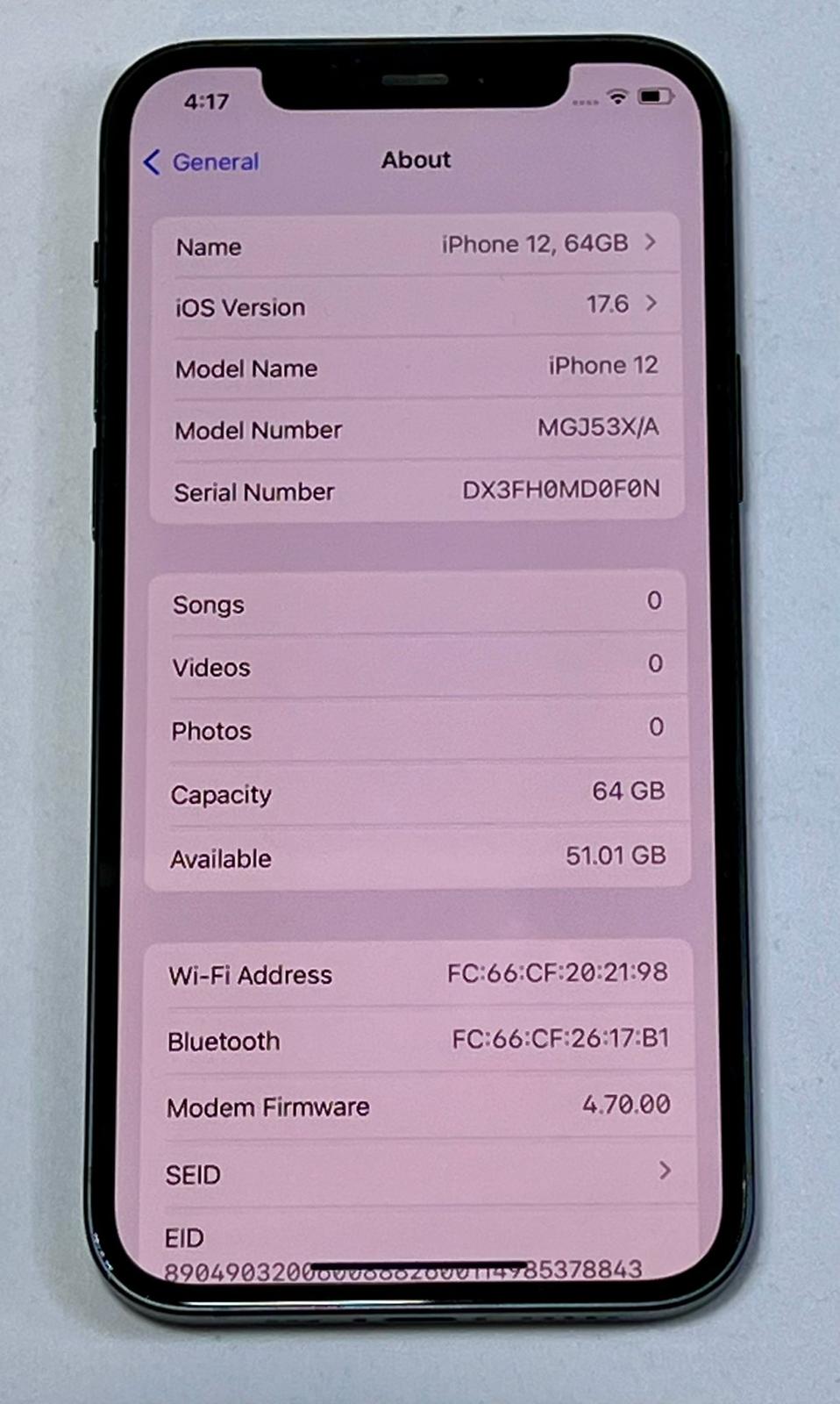 Refurbished Apple iPhone 12, 64GB Blue, Grade: AAA