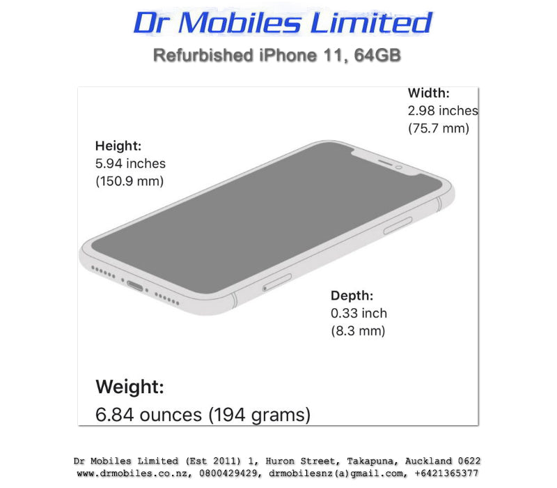 Refurbished Apple iPhone 11, 64G, Space Grey #20550, #33678, #84234
