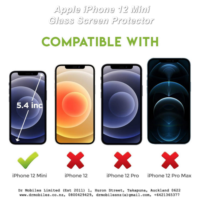 iPhone 12 Mini Glass Screen Protector 9H Hardness Rating