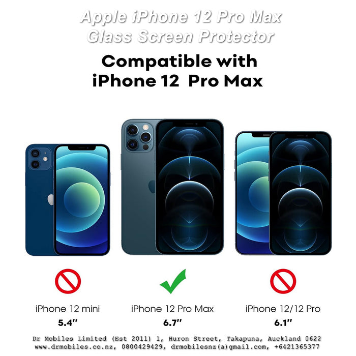 iPhone 12 Pro Max Glass Screen Protector 9H Hardness Rating