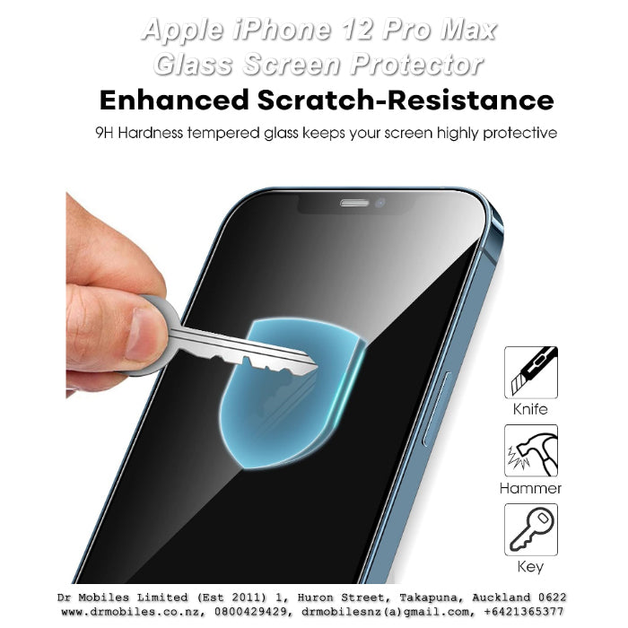 iPhone 12 Pro Max Glass Screen Protector 9H Hardness Rating