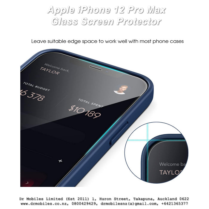 iPhone 12 Pro Max Glass Screen Protector 9H Hardness Rating