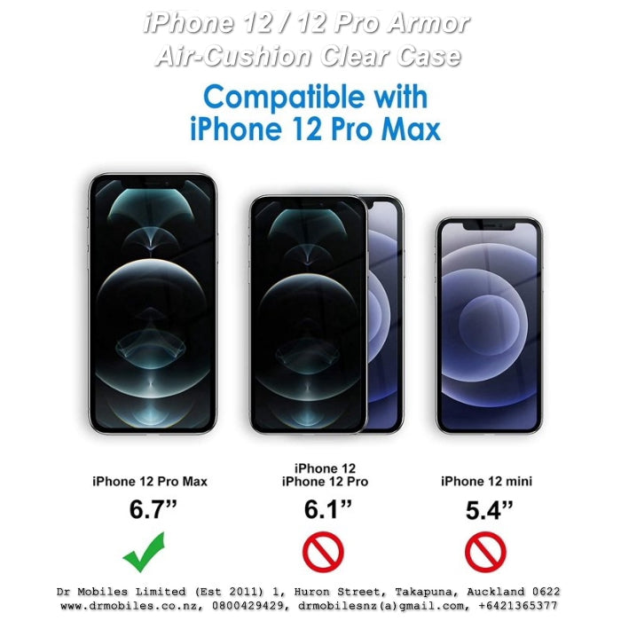 Apple iPhone 12, iPhone 12 Pro Armor Air-Cushion Clear Case