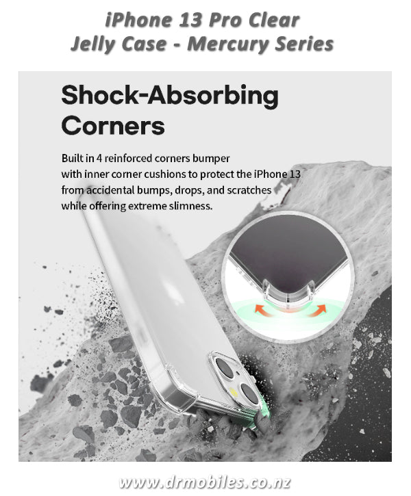 Apple iPhone 13 Pro Goopery Super Protect Jell Case (TransparentTPU Clear Case)