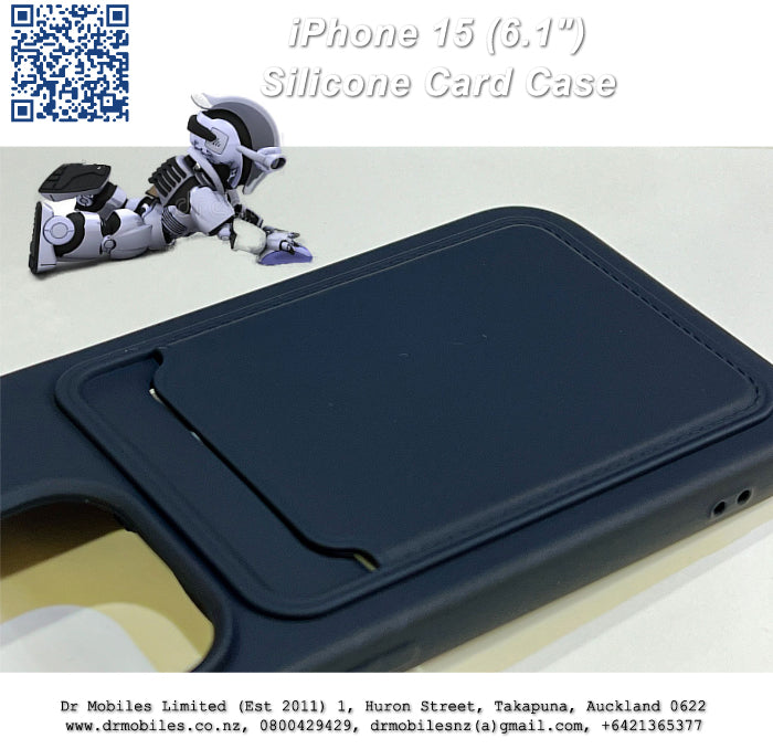 iPhone 15, 6.1" Credit Card Case. Anti-Slip
