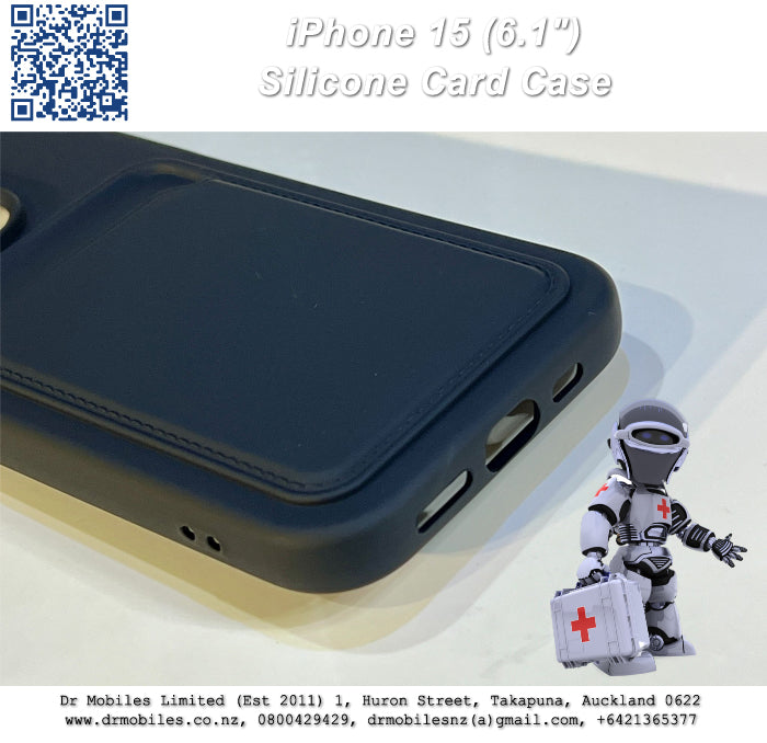 iPhone 15, 6.1" Credit Card Case. Anti-Slip