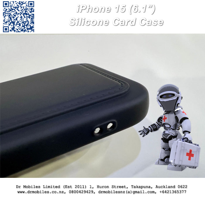 iPhone 15, 6.1" Credit Card Case. Anti-Slip