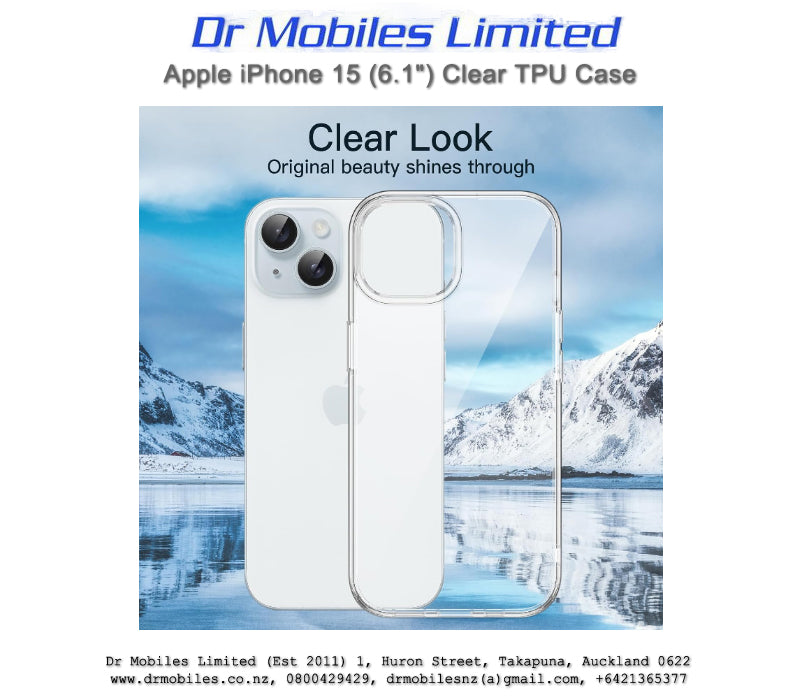 Apple iPhone 15 (6.1") Clear TPU Case - Extra Protection