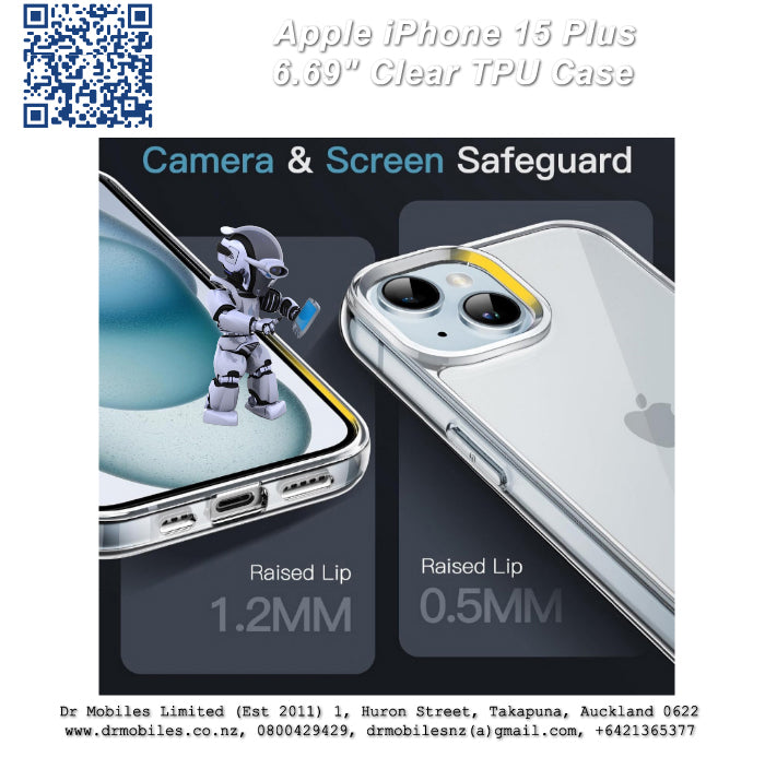 Apple iPhone 15 Plus 6.69" Clear TPU Case