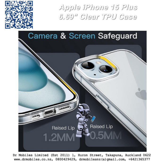 Apple iPhone 15 Plus 6.69" Clear TPU Case