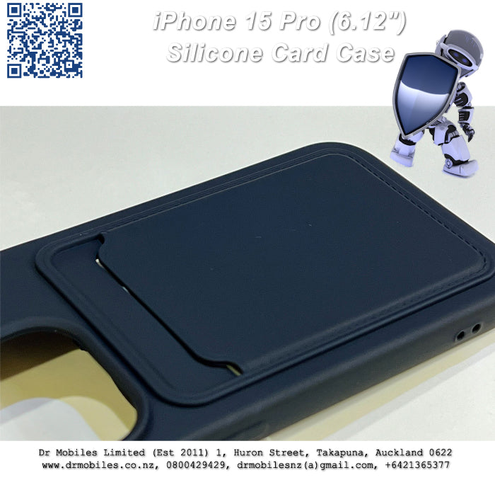 Apple iPhone 15 Pro, 6.12" Credit Card Case. Anti-Slip