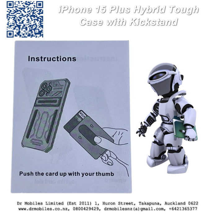 Apple iPhone 15 Pro Hybrid Tough Case with Kickstand