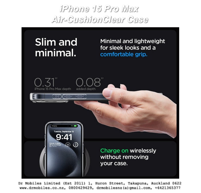 Apple iPhone 15 Pro Max Armor Air-Cushion Clear Case