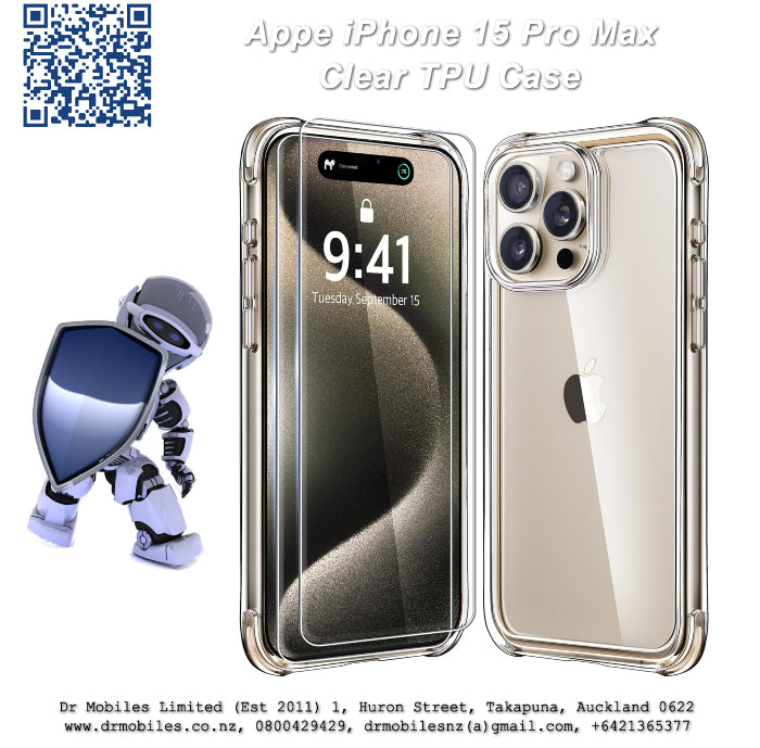 Apple iPhone 15 Pro Max 6.69" Clear TPU Case MagSafe Charging