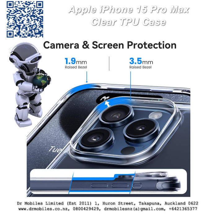 Apple iPhone 15 Pro Max 6.69" Clear TPU Case MagSafe Charging