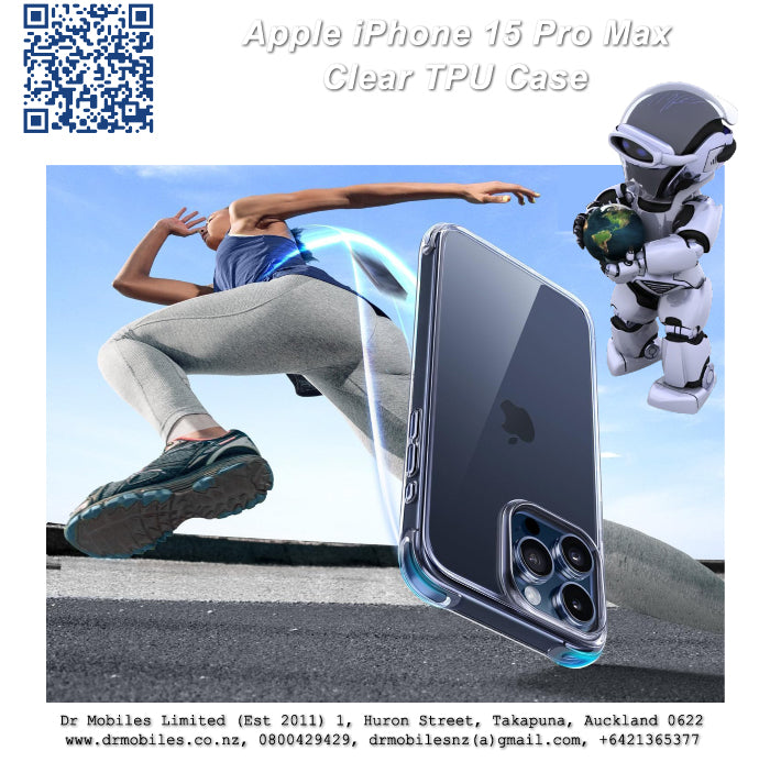Apple iPhone 15 Pro Max 6.69" Clear TPU Case MagSafe Charging
