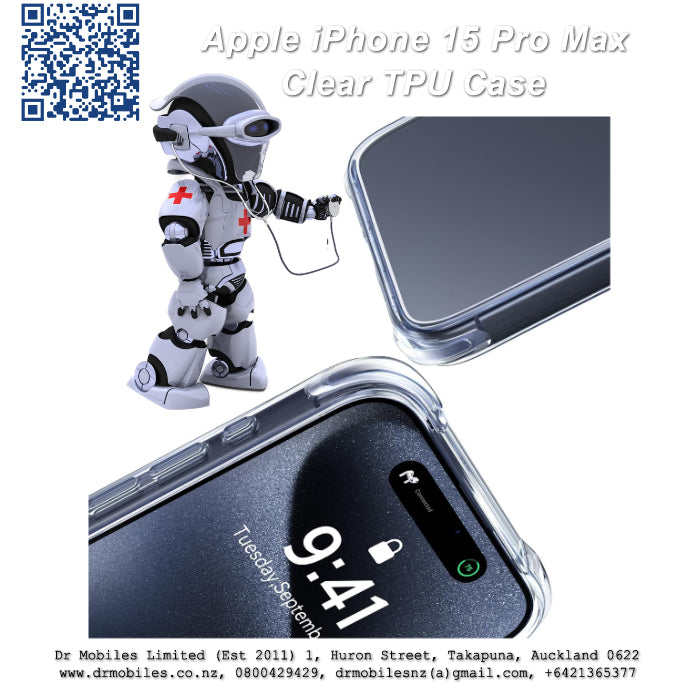 Apple iPhone 15 Pro Max 6.69" Clear TPU Case MagSafe Charging
