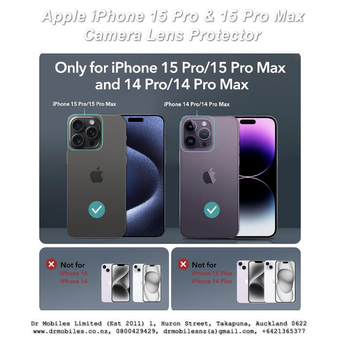 Camera Lens Protector for iPhone 15 Pro or iPhone 15 Pro Max