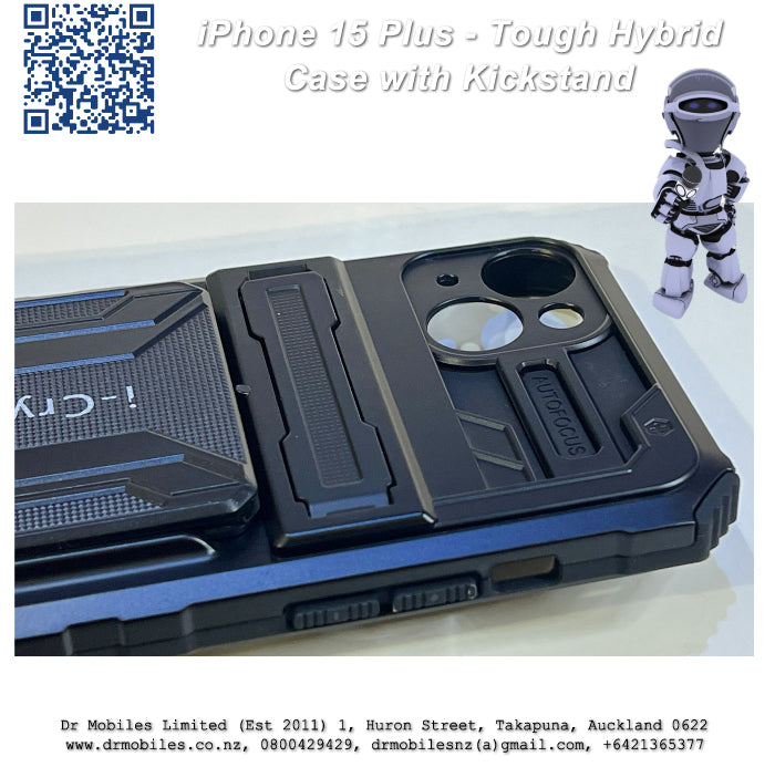 Apple iPhone 15 Plus Hybrid Tough Case with Kickstand