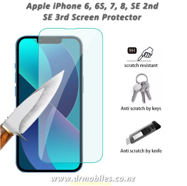 Apple iPhone 6, 6S, 7 and 8 Screen Protector Tempered Glass