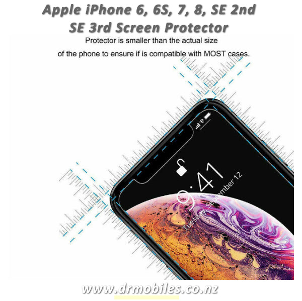 Apple iPhone 6, 6S, 7 and 8 Screen Protector Tempered Glass