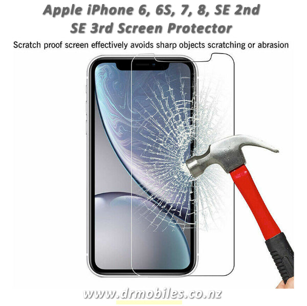 Apple iPhone 6, 6S, 7 and 8 Screen Protector Tempered Glass