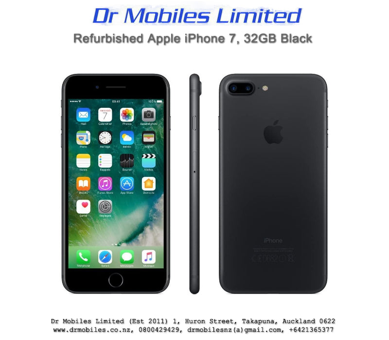 Refurbished Apple iPhone 7, Black, 32GB