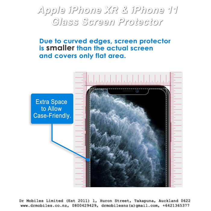 iPhone XR or iPhone 11 Glass Screen Protector 9H Hardness Rating