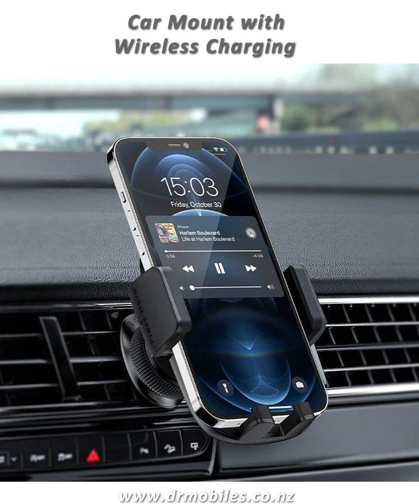 In-Car Wireless Charger with Phone Mount - Acefast D5