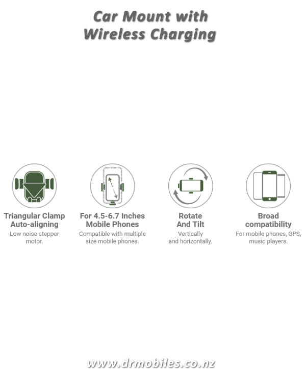 In-Car Wireless Charger with Phone Mount - Acefast D5