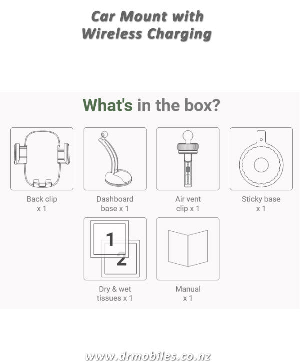 In-Car Wireless Charger with Phone Mount - Acefast D5