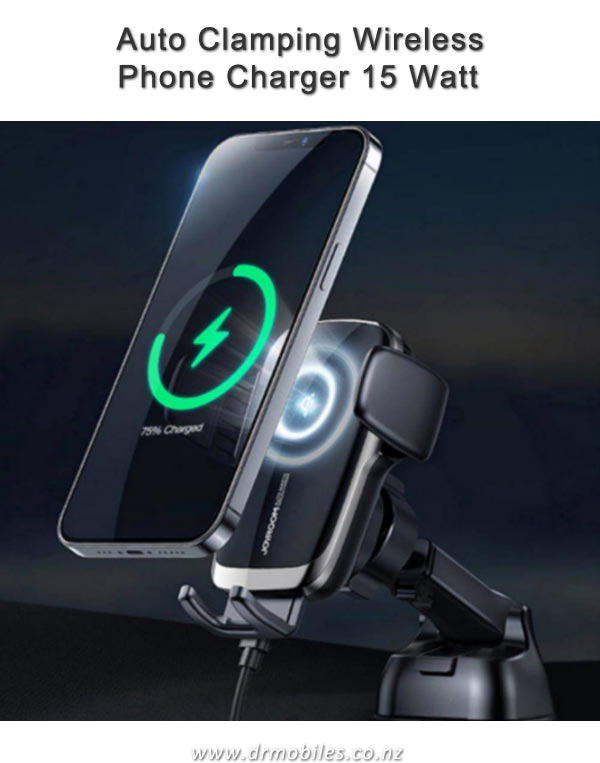Auto Clamping Phone Holder with Wireless Qi Charging - AceFast JR-ZS248, MegSafe