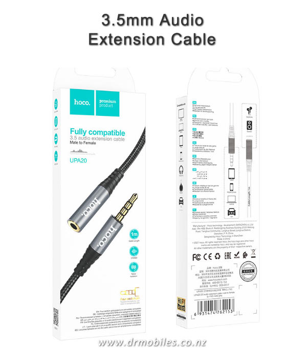 Audio extension cable 3.5mm male to female - Hoco UPA20