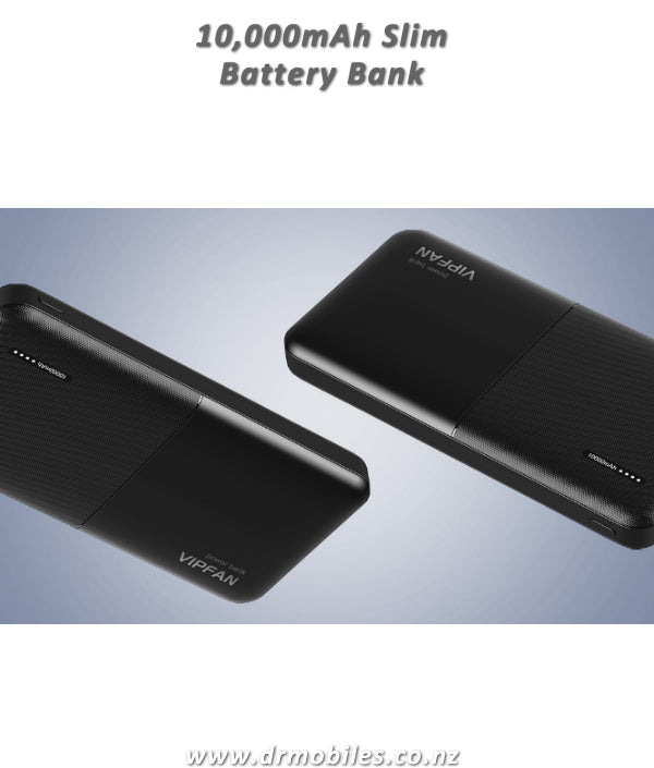 10,000mAh Battery Bank with dual USB Ports Vipffan F04