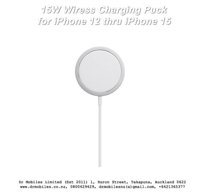 15W Qi Wrieless Charging Puck (White)