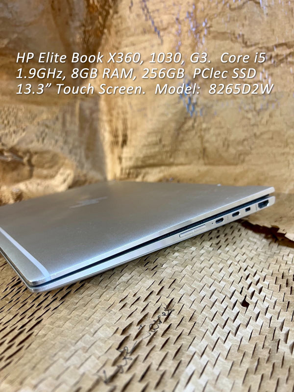 HP EliteBook X360, 1030, G3 Laptop Core i5 1.9GHz SSD