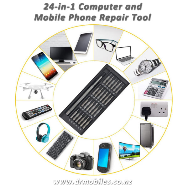 24-in-1 Professional Computer & Mobile Phone Repair Tools, Torx Screwdrivers