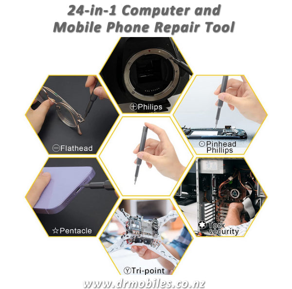 24-in-1 Professional Computer & Mobile Phone Repair Tools, Torx Screwdrivers