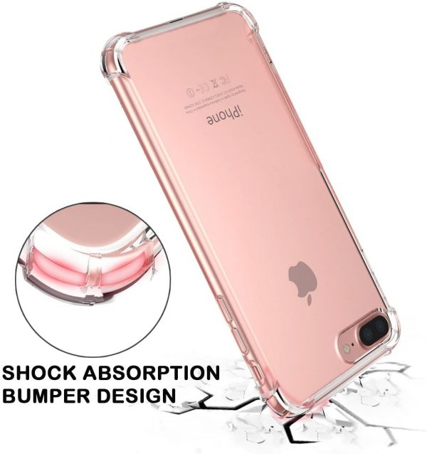iPhone 6 Plus/7 Plus/8 Plus Clear Soft TPU Case Anti Drop