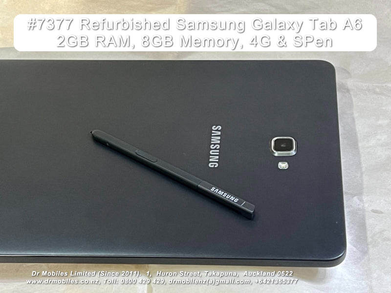 Refurbished Galaxy Tab A6 SM-P585Y Tablet, 4G, S Pen, Takapuna
