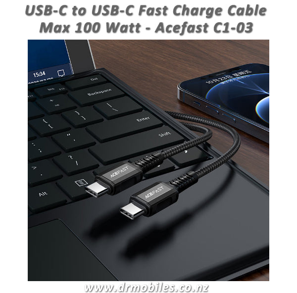 USB-C to USB-C 60W Fast Data/Charging Cable [Acefast C1-03]