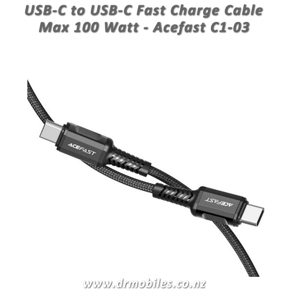 USB-C to USB-C 60W Fast Data/Charging Cable [Acefast C1-03]