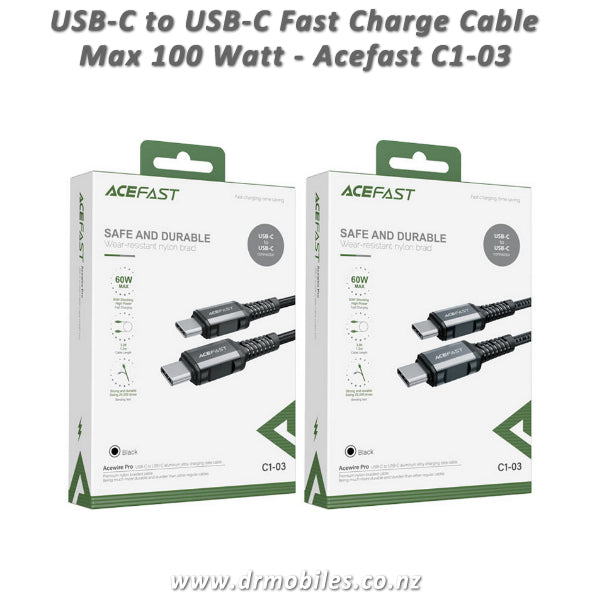 USB-C to USB-C 60W Fast Data/Charging Cable [Acefast C1-03]